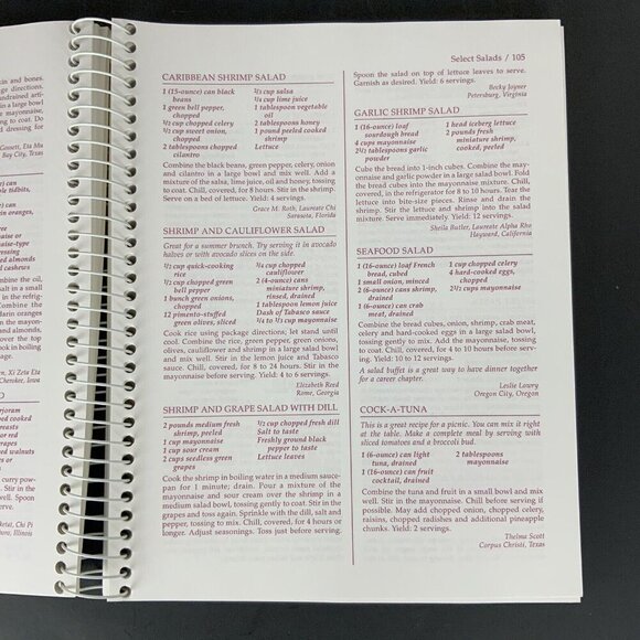 Lets Party Cookbook Beta Sigma Phi International 1996 Spiral Bound - Picture 8 of 16